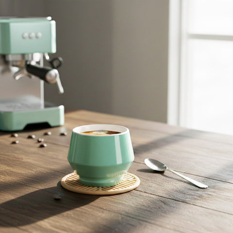 ספל קפוצ'ינו 205 מ"ל מקולקציית מניקו בצבע אקווה מרינה בגוון טורקיז  -סט 4 כוסות CLUB HOUSE