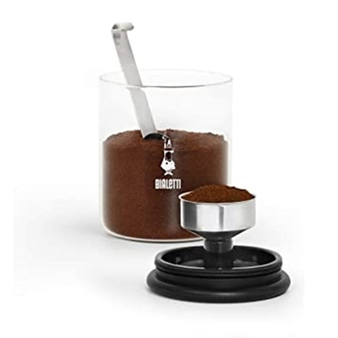 מזכוכית עם כפית 250 גרם barattolo צנצנת קפה