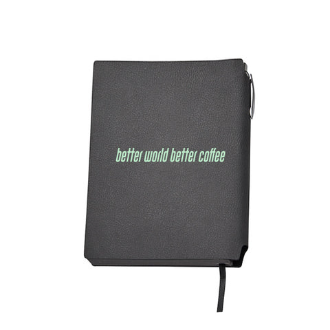 better world better coffee - מחברת שורות מנייר ממוחזר