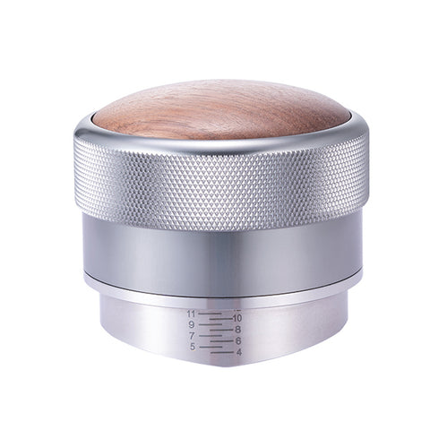 דוחסן קפה (מיישר) לבלר מקצועי עם חיפוי עץ בסיבוב לבריסטה קוטר 58 מ"מ עם כיוון מ"מ