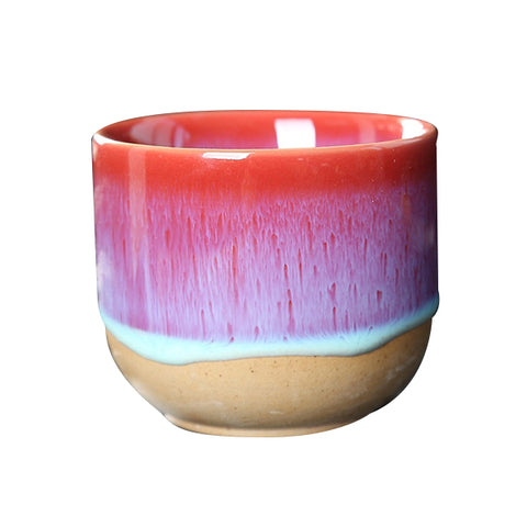 כוס קפה יוקרתית מחרסינה 150 מ"ל בצבע אדום