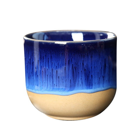 כוס קפה יוקרתית מחרסינה 150 מ"ל בצבע כחול