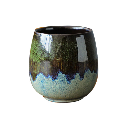 כוס אספרסו יוקרתית מחרסינה 80 מ"ל בצבע ירוק