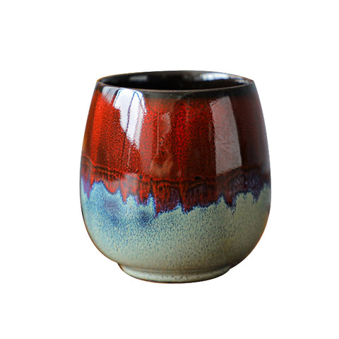 כוס אספרסו יוקרתית מחרסינה 80 מ"ל בצבע אדום