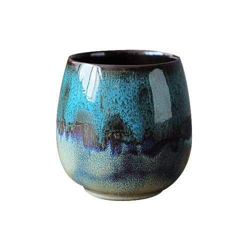 כוס אספרסו יוקרתית מחרסינה 80 מ"ל בצבע כחול