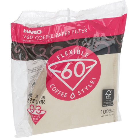 פילטר כמות 100 יחידות HARIO 1-6 CUPS