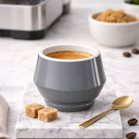 ספל אספרסו כפול 120 מ"ל מקולקציית מניקו בצבע ניקל - סט 4 כוסות CLUB HOUSE