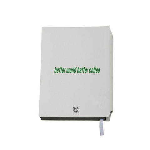 better world better coffee - מחברת שורות מנייר ממוחזר